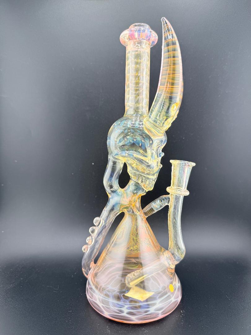 Brando Glass Fumed Skull Rig 10mm 90°