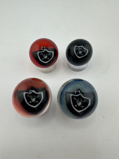 PaulPaulson Pieces 20mm Slurper Marble – Black & Silver Pirate-Inspired Millie