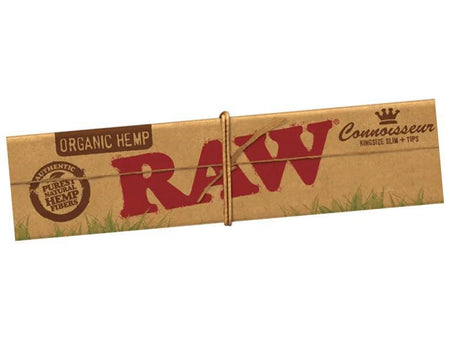 RAW Rolling Papers Organic Hemp Connisseur With Tips
