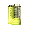 Lookah Turtle 510 battery in yellow, compatible with 1ml and 2ml vape cartridges, featuring three voltage settings.