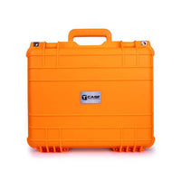 The T Case 16" in bright orange color, designed for rugged and secure storage of valuable items.