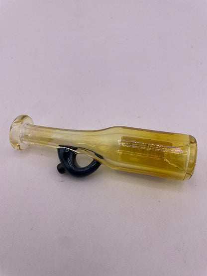 Brando Glass Onie / Chillum Pipe - Fumed Bottle w/ Color Handle