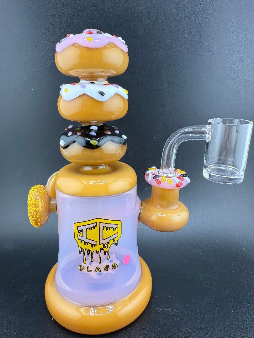 IC Glass Triple Doughnut Rig 14MM 90°