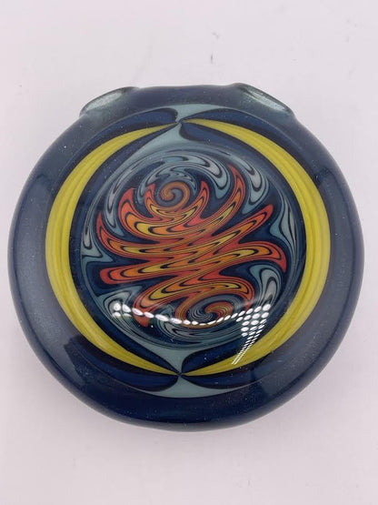 HighGrade Glass Pendant - Hollow Disc w/ Wig Wag
