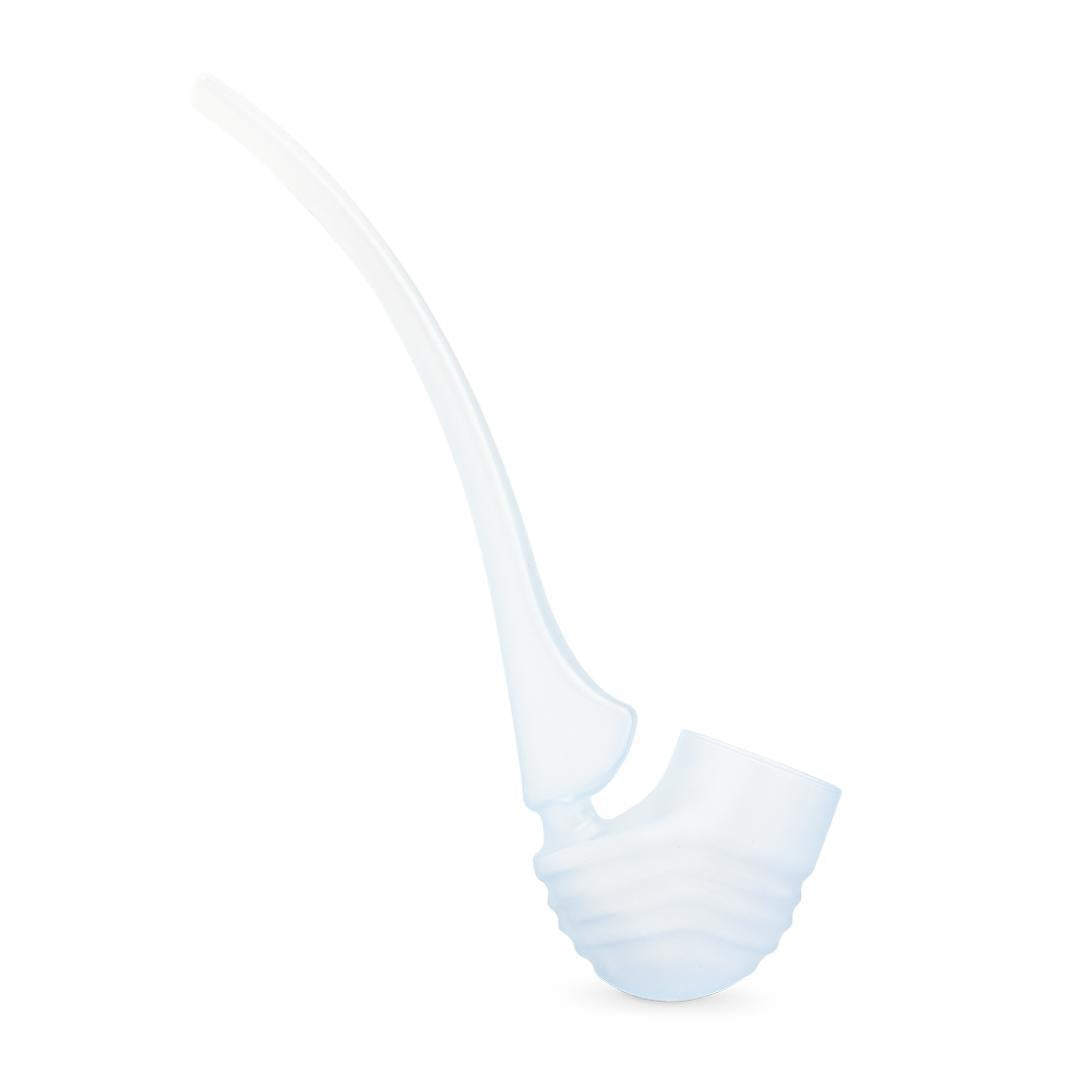 Proxy Wizard - COMING SOON, a sleek white accessory designed for smoother vapor hits with a long spiral stem.