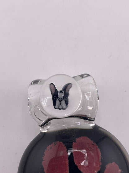 Tim Doane Glass Pendant - Dog Print Pendant w/ Frenchie Millie