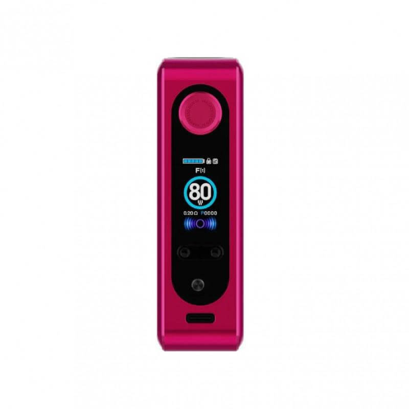 Vaporesso GEN SE Mod in pink with AXON chip, displaying user-friendly interface and adjustable wattage.