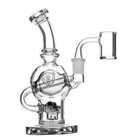 Bear Quartz glass dabbing rig with bear logo, designed for smooth and flavorful dabbing sessions.