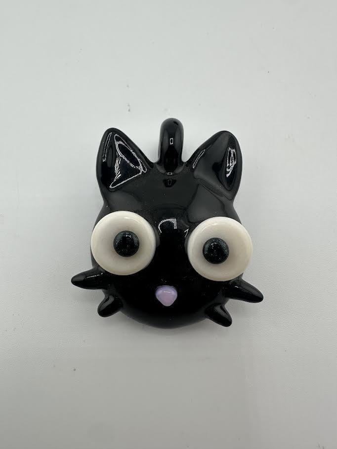 Tim Doane Glass Pendant / Necklace - Black Cat