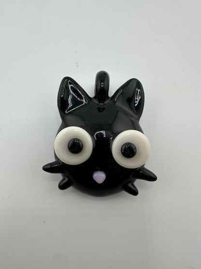 Tim Doane Glass Pendant / Necklace - Black Cat