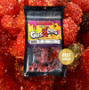 Bombies Gushers candy package featuring bold flavors and bold 'Best Seller' badge on vibrant background.