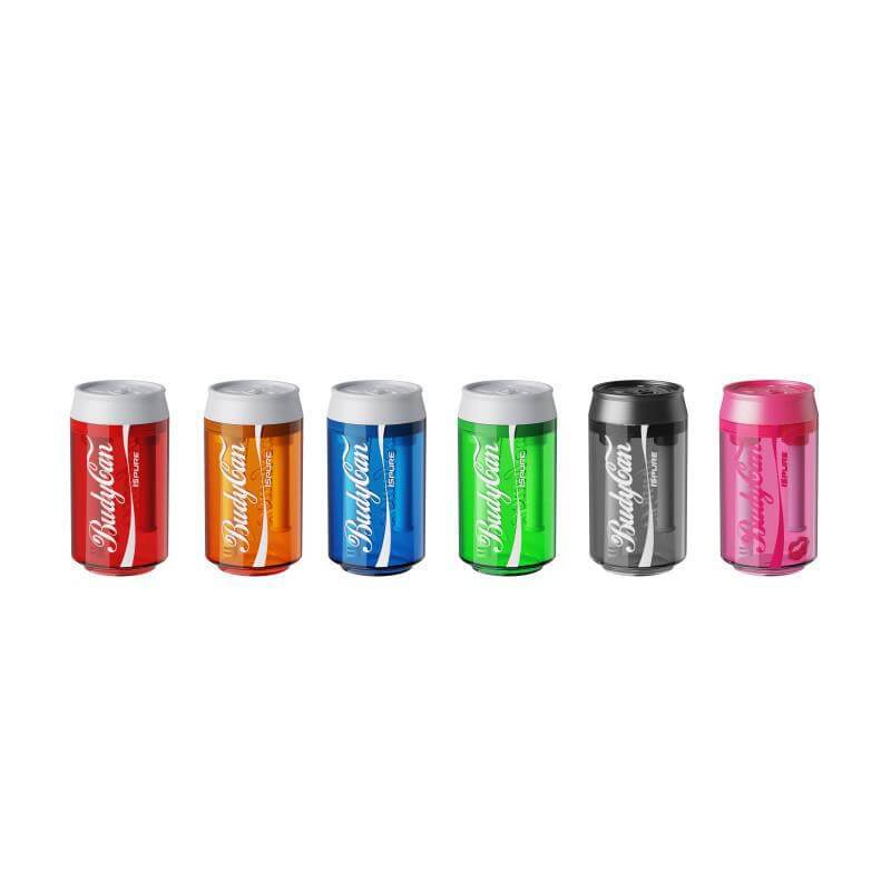 iSpure BudyCan Bubbler collection featuring various colors for discreet on-the-go dabbing and smoking.