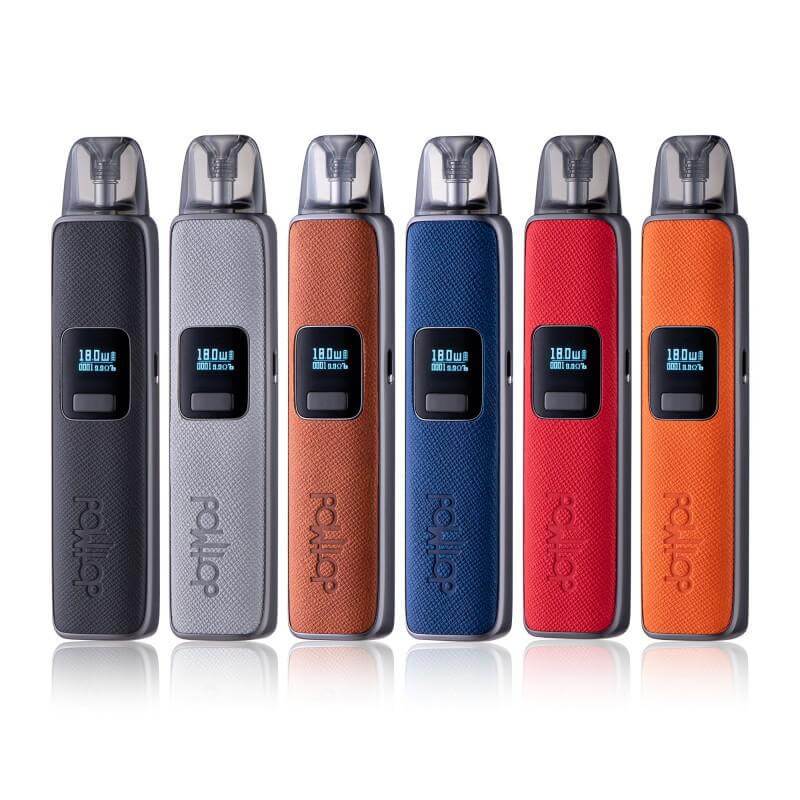 DotMod dotPod Pro Kit showcasing six stylish color options including black, blue, orange, and red.