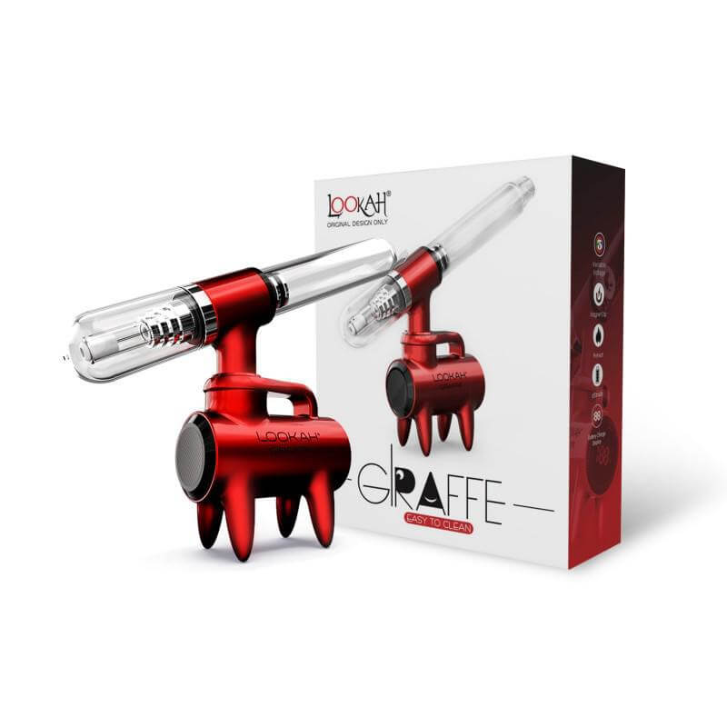 Lookah Giraffe Electronic Nectar Collector with box, featuring glass mouthpiece and easy-to-clean design.