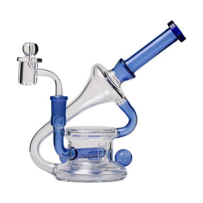 Human Grade 7.5" Recycler 45 (Triple Marble) 14mm