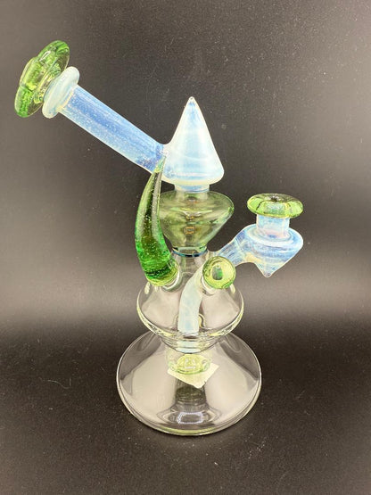 Mank Glass Multi Colored Horn Banger Hanger 10mm 90°