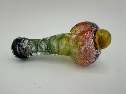 Mop Head Glass Dry Pipe - Frit Rasta Pipe