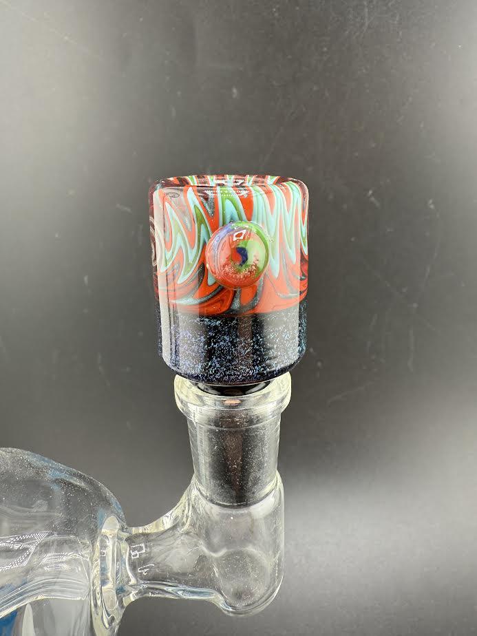 14mm Wig Wag X Dichro Bowl with vibrant design, perfect for enhancing your smoking experience.