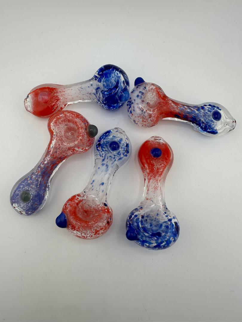 Highgrade Glass Dry Pipe  - Frit Colored