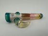 Brando Glass Dry Pipe-  Fumed w/ Color Accents & Horn Chillum