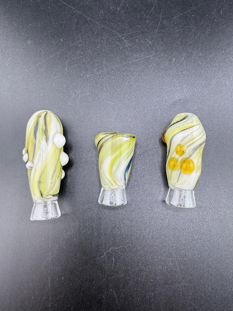 Paulson Pieces Puffco Pivot Glass Replacement Top W/ Auto Spinning Pearl Feature - Green Frit Fade