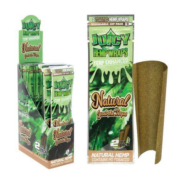 Juicy Jay's Terp Enhanced Toasted Hemp Wraps in resealable pack, ideal for flavorful smoking experiences.