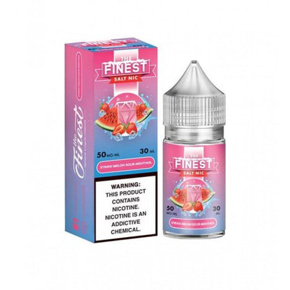 Finest Menthol vape juice 30ml bottle with packaging showcasing premium minty flavors.