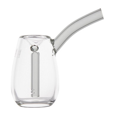 MJ Arsenal Flower Bubbler - Bulb, a compact and stylish borosilicate glass bubbler with water filtration features.