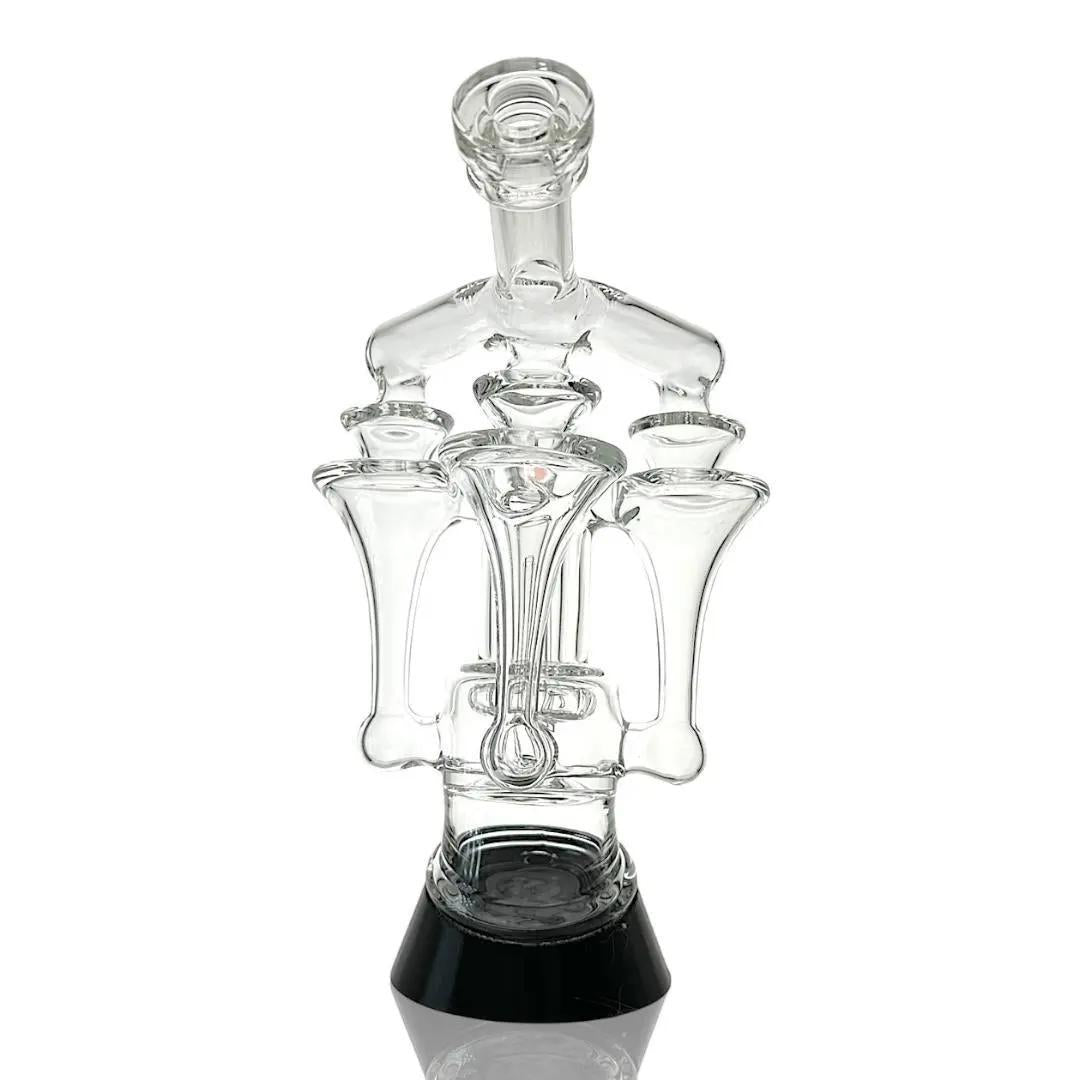 Iridescent Glass Puffco Peak Attachment Glass Replacement - TriBr displayed against a white background.