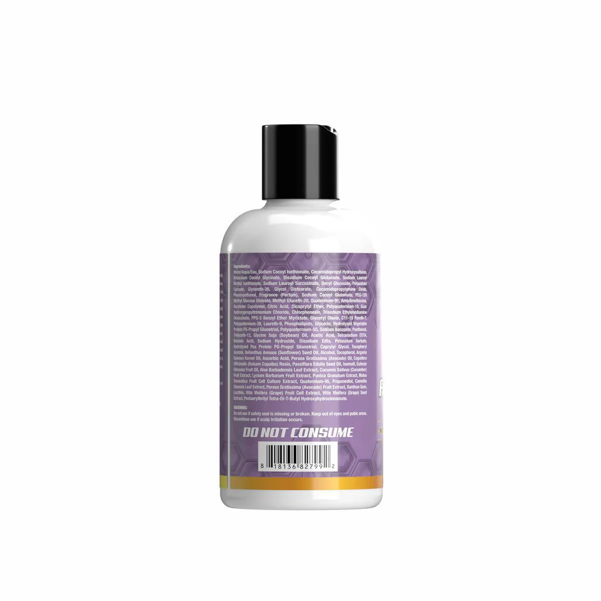 Stinger FolliKleen Hair Cleanser bottle back view with product information and warning label.