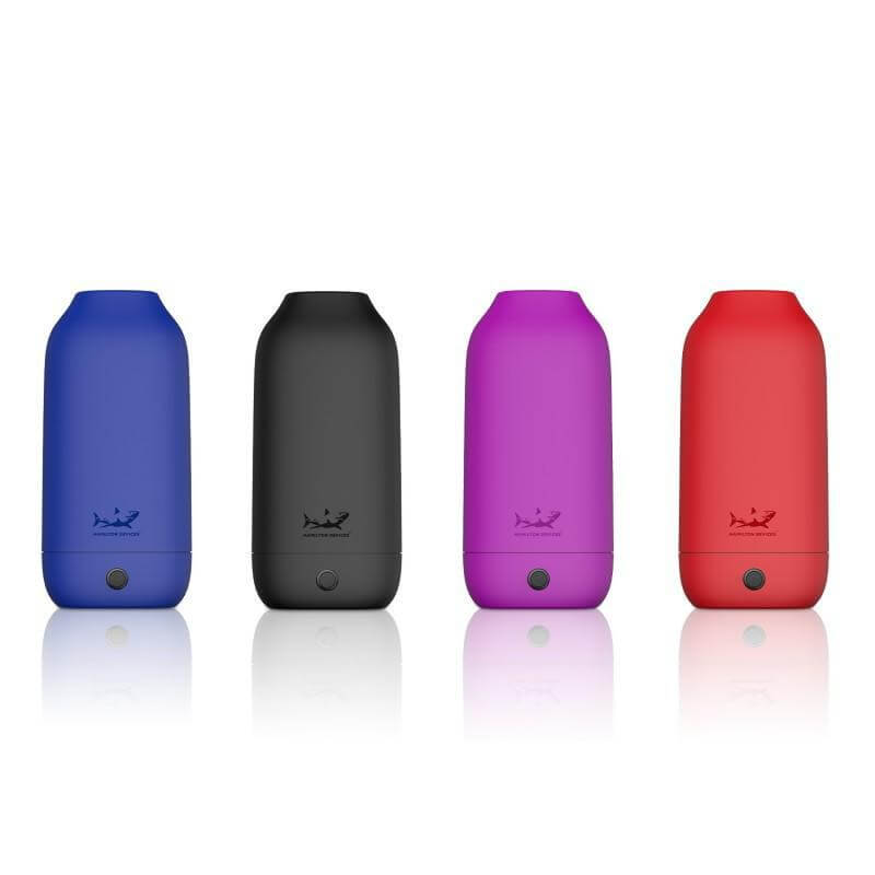 Hamilton Tombstone V2 in four colors: blue, black, purple, and red with sleek design and button control.