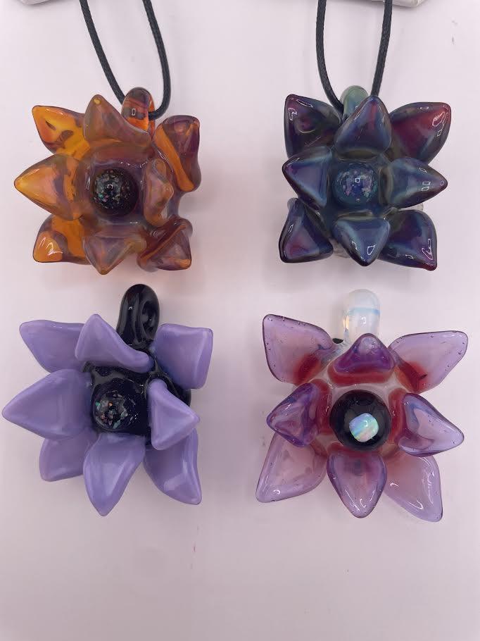 Tim Doane Glass Pendant  -  Lotus