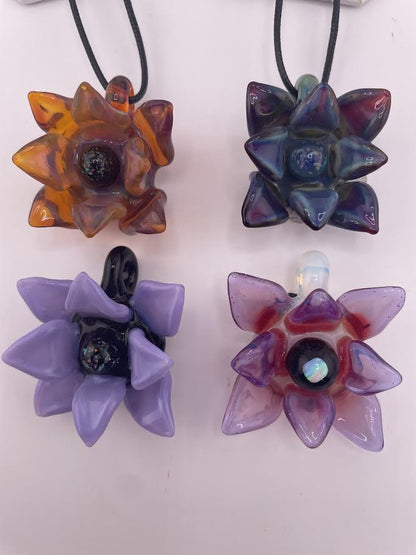 Tim Doane Glass Pendant  -  Lotus