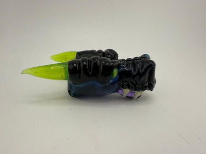 Kazy Glass Green / Purple Dragon 10mm 45° w/ Matching Pendant