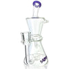 AFM Glass 8.5" Hour Glass Clear Recycler Dab Rig T521 14mm 90°