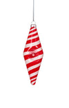 Toxic Glass Christmas Ornament Hand Pipe with red and white striped design for festive smoking.