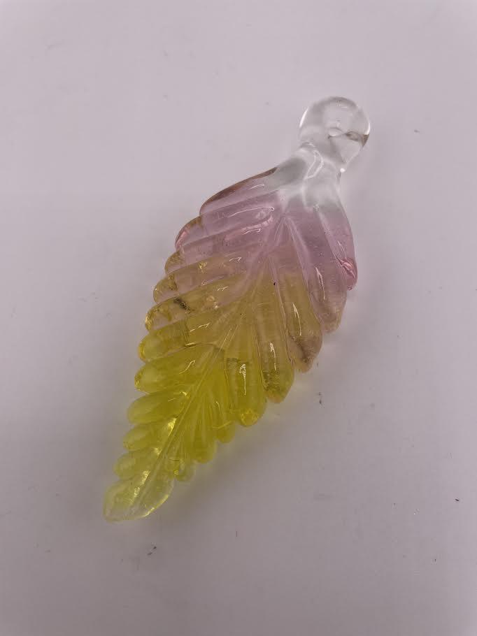 Madelyn Glass Pendant - Leaf