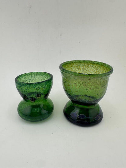 Paulson Pieces Green Glass Whiskey Cup / Shot Glass – Handcrafted Glass Art