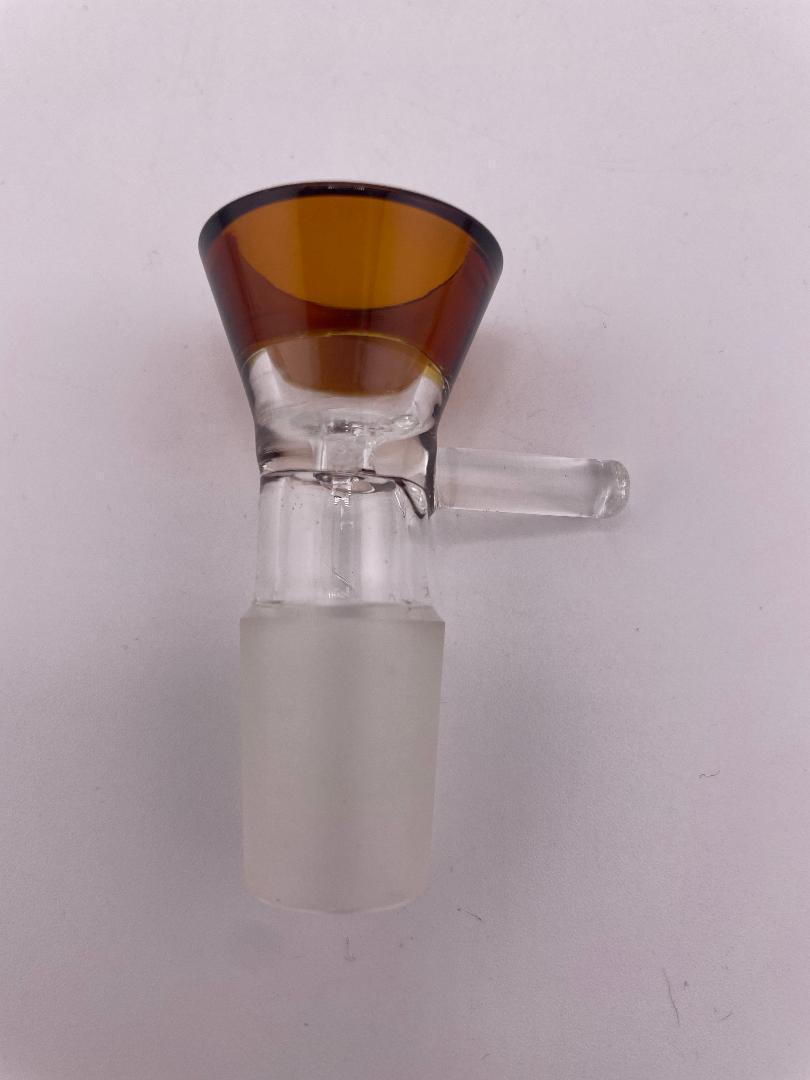 Import Glass 18mm Bowl / Slide - Colored Funnel w/ Handle