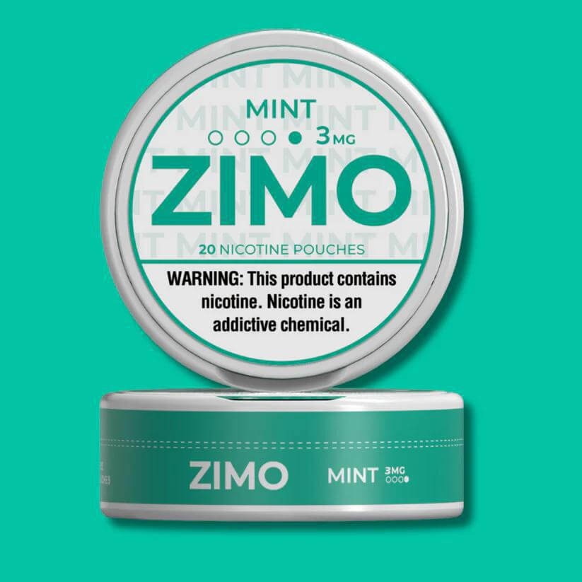 ZIMO Mint Nicotine Pouches 20ct, 3mg, smoke-free with mint flavor, discreet nicotine experience.