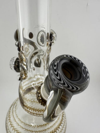 JP Killman Glass Flower  Beaker - Electrum Pistol Grip