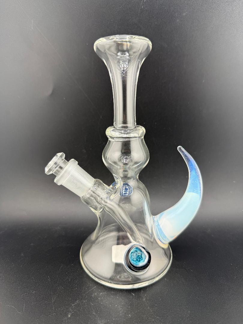 Pugsley Glass Clear Jammer w/ Colored Horn & Opal 10mm 45°