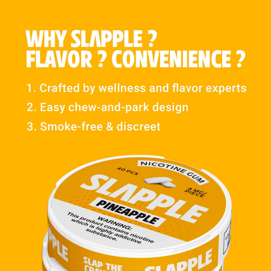 Slapple Nicotine Gum | Bold Flavors & Convenient Nicotine Boost
