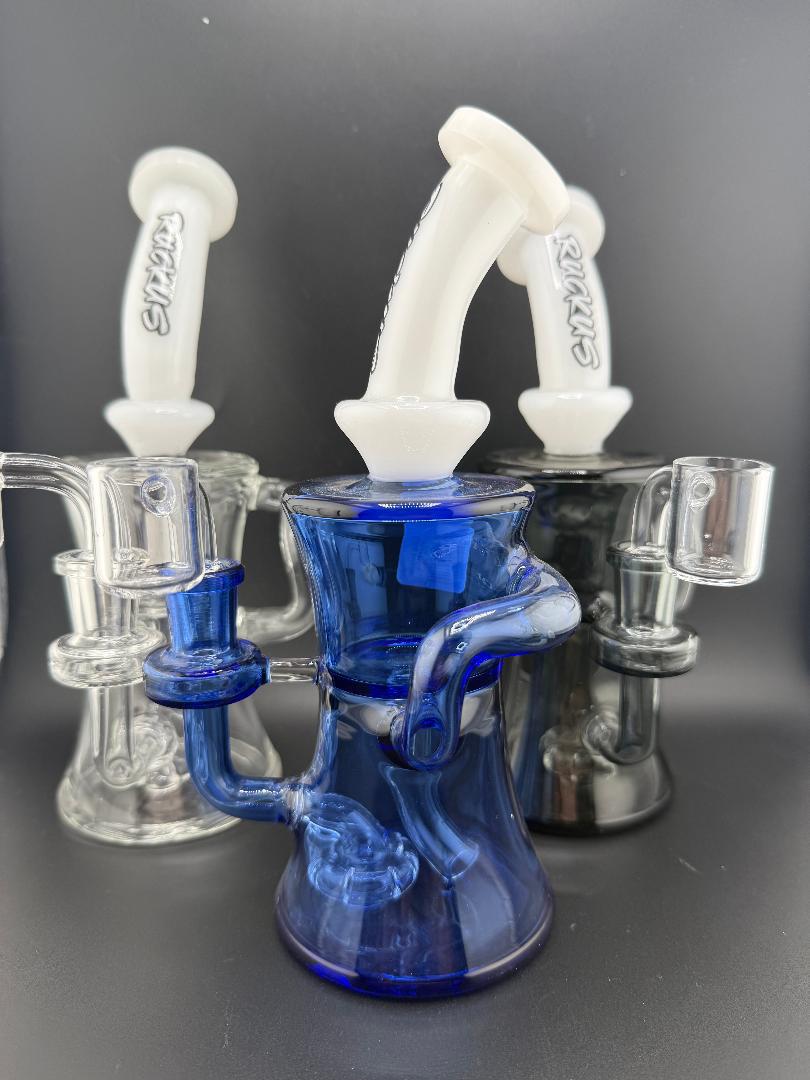 Ruckus Glass Incycler White Neck Colored Bottom 14mm 90°