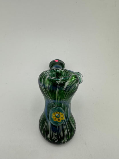 Mank Glass Dry Pipe - Full Color Hammer w/ Opal Attachments
