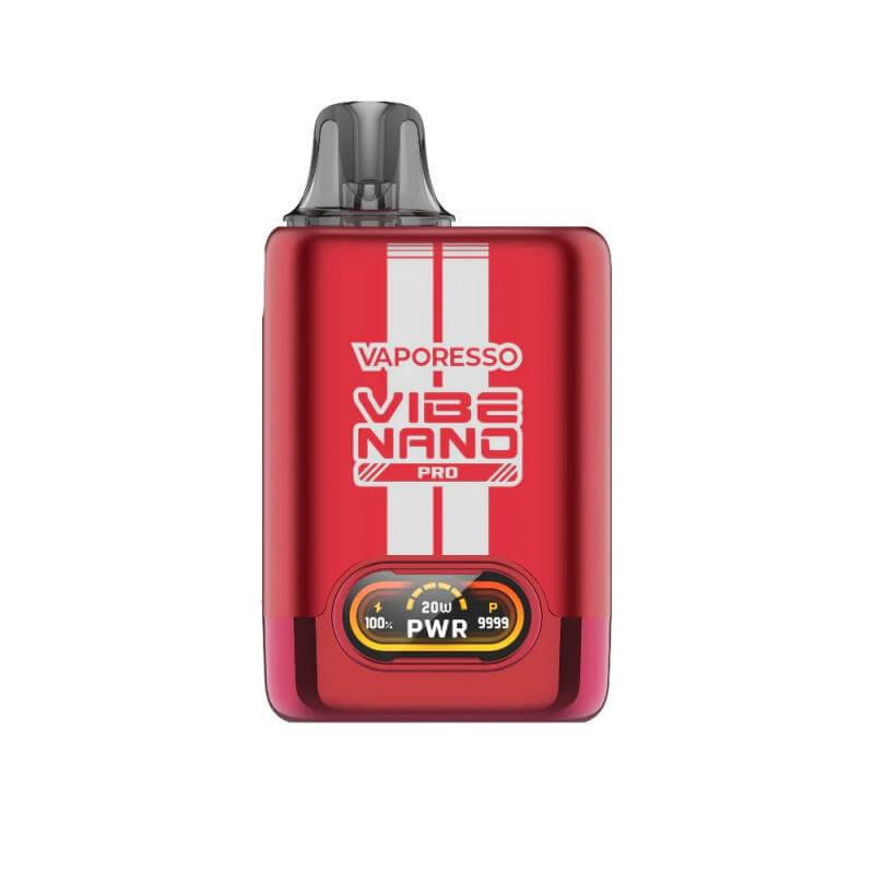 Vaporesso Vibe Nano Pro Pod Kit in red, showcasing its sleek design and dual mode functionality for enhanced vaping experience.