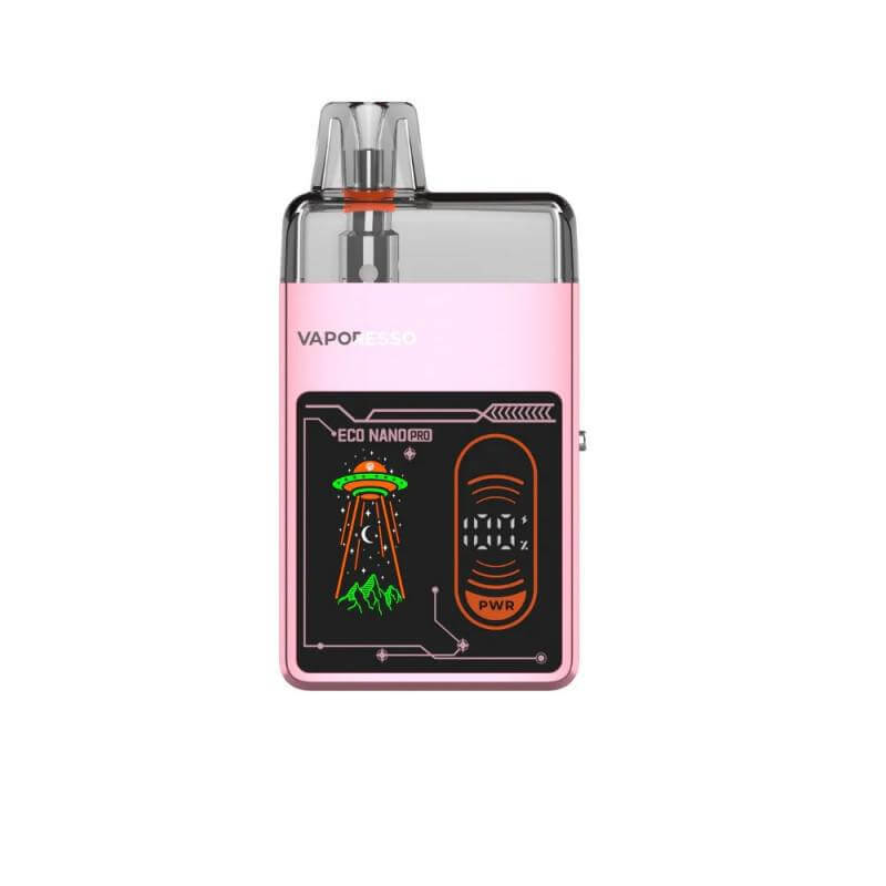 Vaporesso Eco Nano Pro vaping device with 6mL pod and vibrant dynamic display for enhanced user experience.