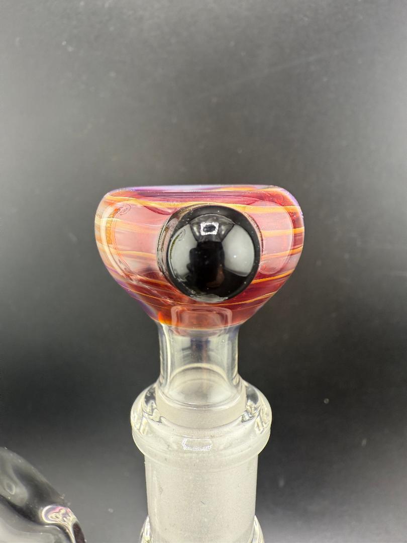 Highgrade Glass Single Color Red / Orange 14mm Bowl piece