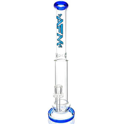 AFM Glass 14" Shower Disc Perc Glass Straight Tube 14mm 90°