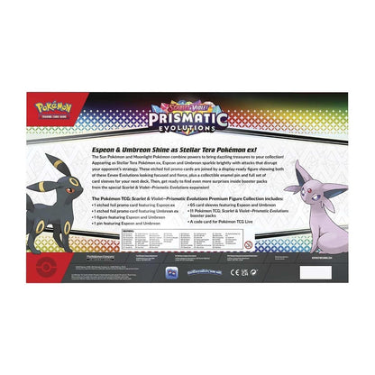 Pokémon TCG Prismatic Evolutions Premium Figure Collection - Espeon ex & Umbreon ex | 11 Booster Packs